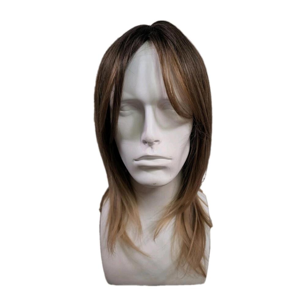 Unbranded Short‎ Brown Blonde Ombre Synthetic Wig Layered Hair
